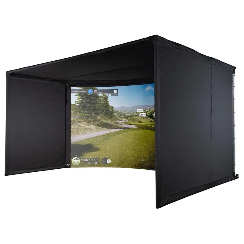 Carl's Place Complete Curved Golf Simulator Enclosure Kit with Impact Screen